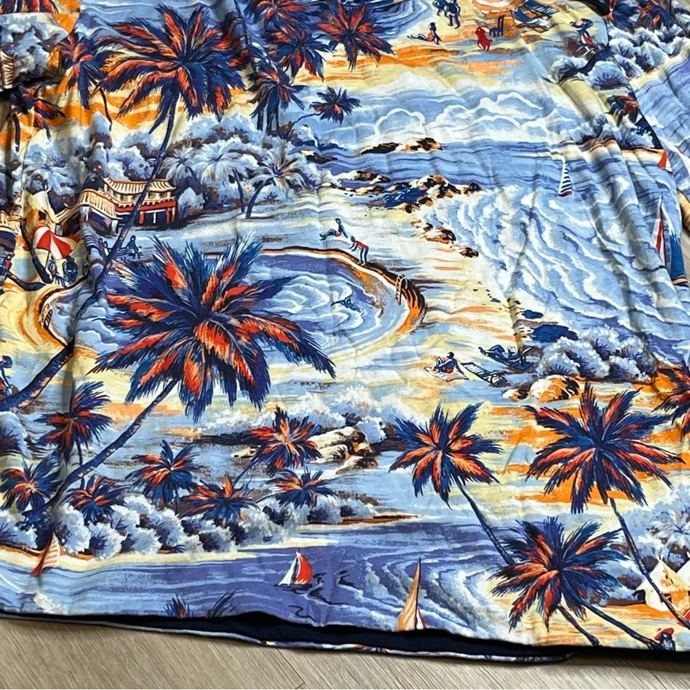 Men’s Polo Ralph Lauren Reversible Tropical Hawaii Print Hooded Pullover‎ Medium
